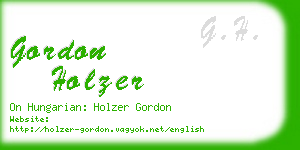 gordon holzer business card